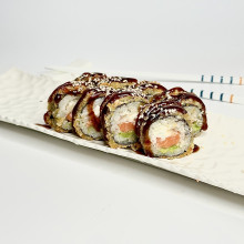 Жареный с сёмгой и угрем